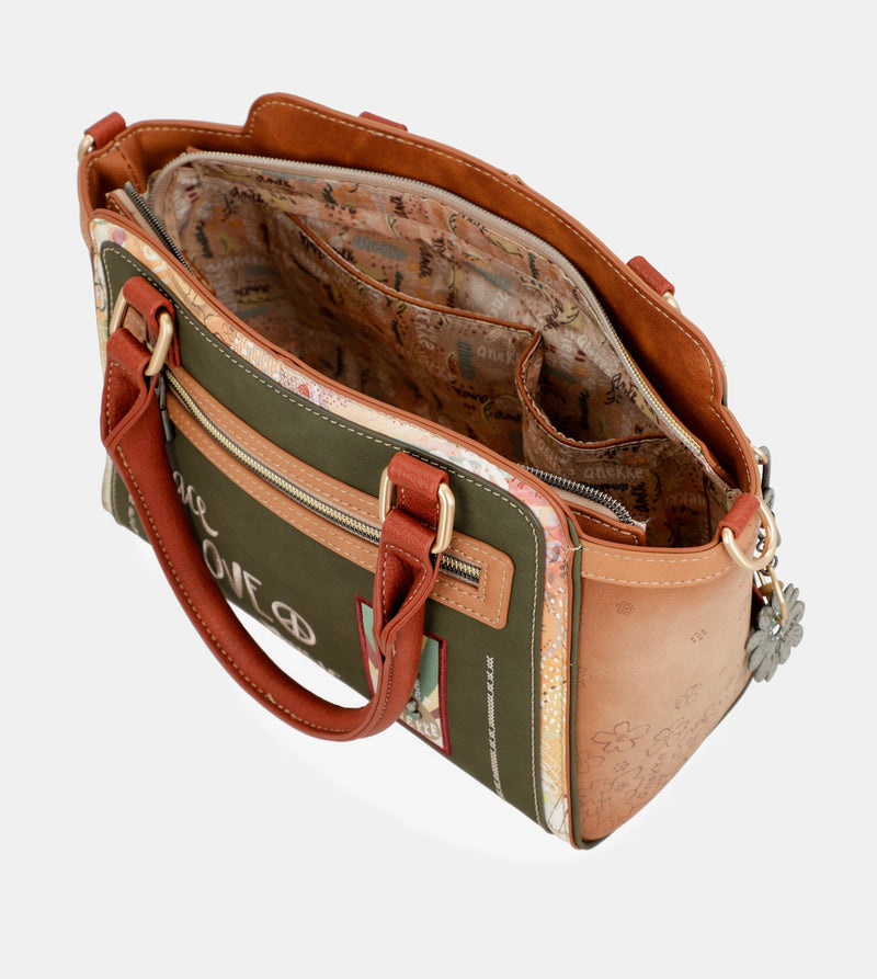 Peace & Love camel bowling bag