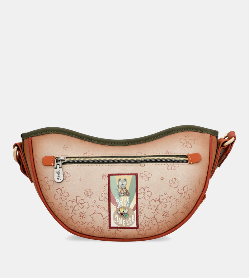 Peace & Love camel oval bag