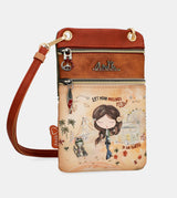 Peace & Love camel mini crossbody bag