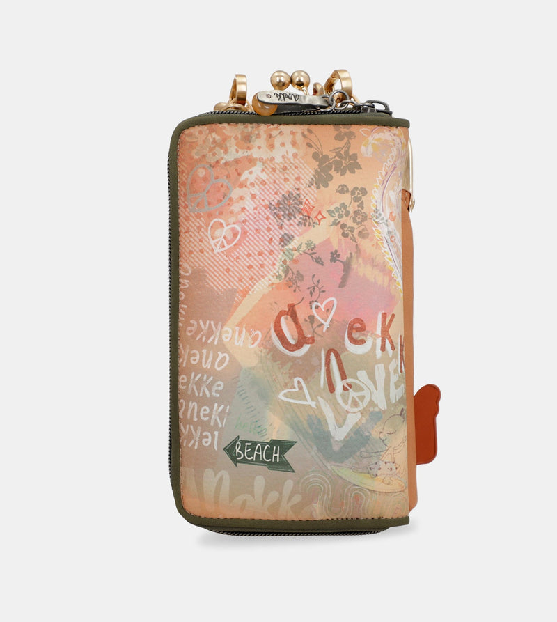 Peace & Love camel 3-in-1 RFID wallet bag