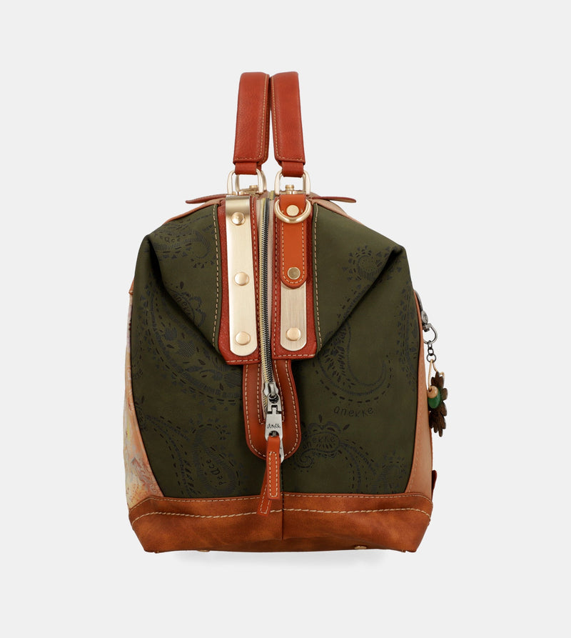 Peace & Love camel travel bag