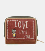 Peace & Love camel RFID wallet