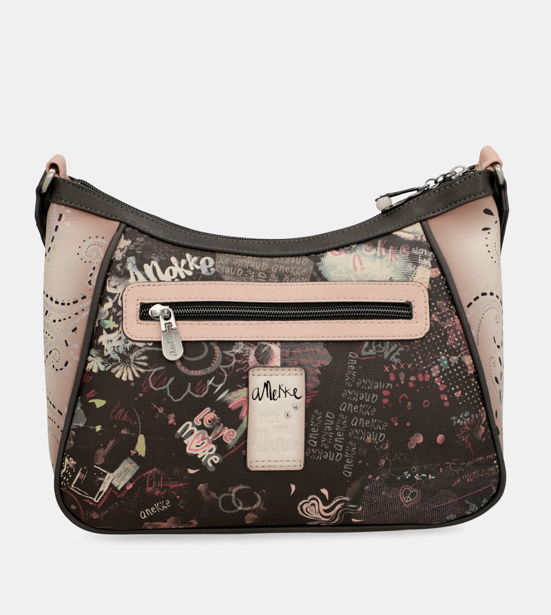 Peace & Love pink crossbody bag