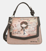 Peace & Love pink flap bag