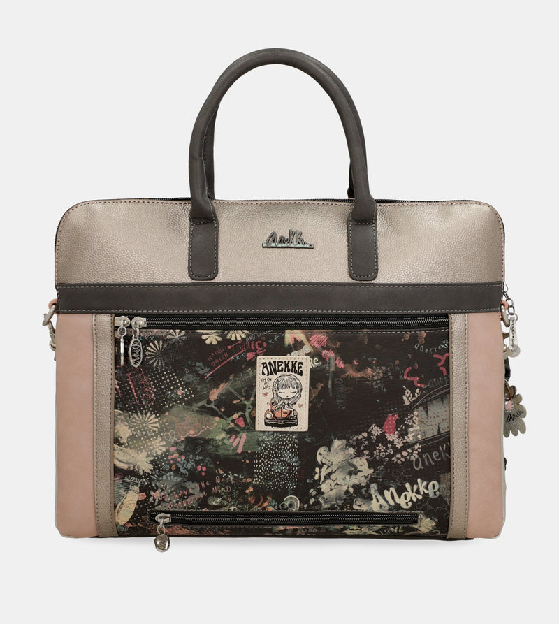 Peace & Love pink briefcase