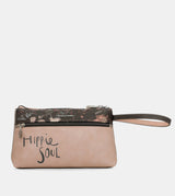 Peace & Love pink toiletry bag