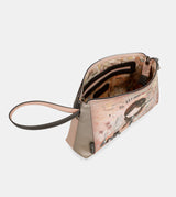 Peace & Love pink toiletry bag