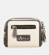 Peace & Love pink small coin purse
