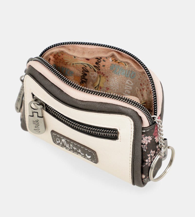 Peace & Love pink small coin purse