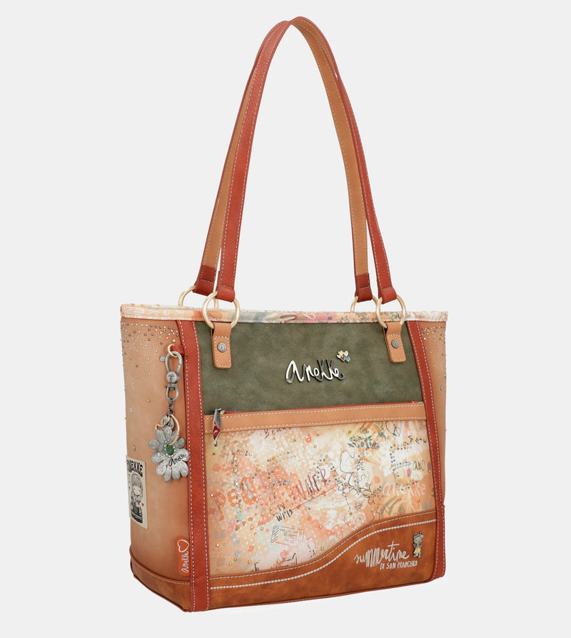 Flowers large shoulder bag