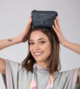 Studio navy blue triple coin purse