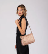 Studio nude 3-compartment crossbody bag