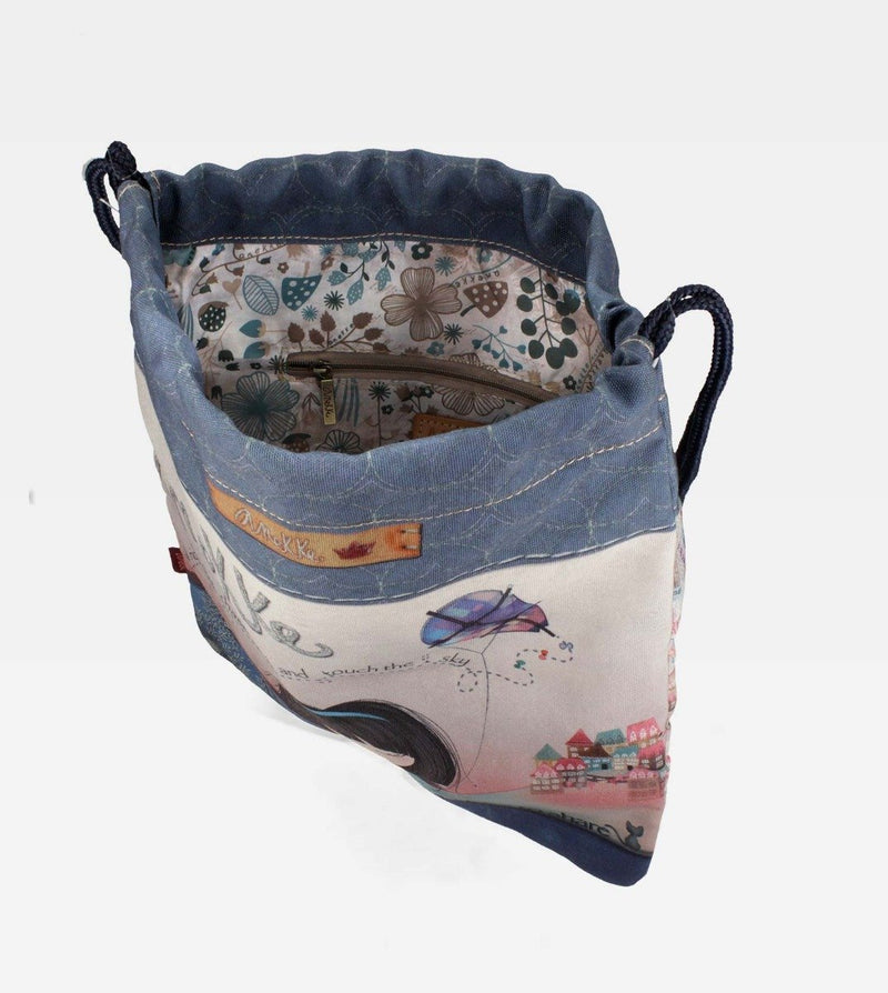 Basic sack in blue tones