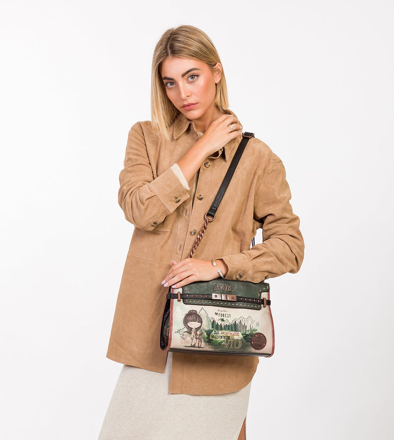 The Forest shoulder bag with metallic appliqués