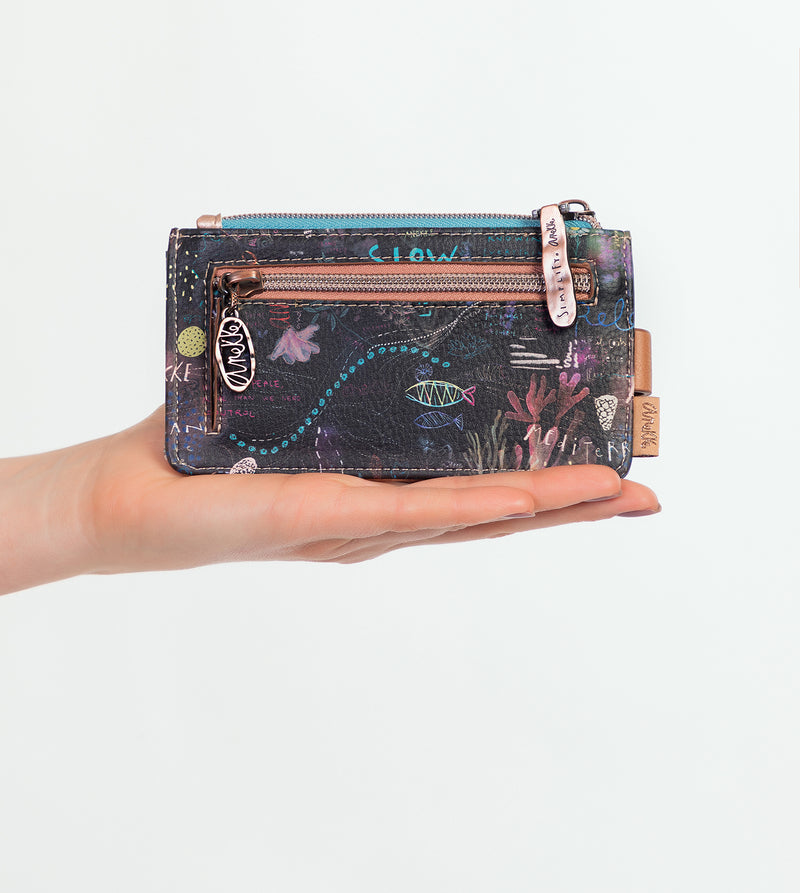 Coral black Card holder