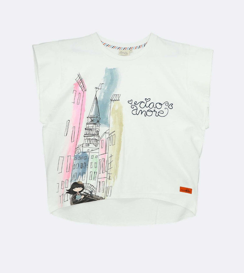 white T-shirt printed venezia